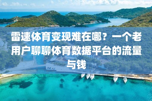 雷速体育变现难在哪？一个老用户聊聊体育数据平台的流量与钱